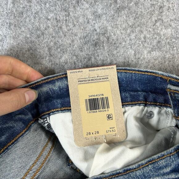 Levi’s Wedgie Straight Womens 28 Medium Wash Denim Button Fly - Picture 6 of 12